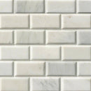 MSI Greecian white 2x4 beveled 12X12 polished marble mosaic tile SMOT GRE 2X4PB top view 2 MSI Greecian white 2x4 beveled 12X12 polished marble mosaic tile SMOT GRE 2X4PB top view 2