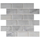 MSI Greecian white 2x4 beveled 12X12 polished marble mosaic tile SMOT GRE 2X4PB top view MSI Greecian white 2x4 beveled 12X12 polished marble mosaic tile SMOT GRE 2X4PB top view