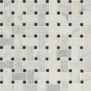 MSI Greecian white basketweave 12X12 polished marble mosaic tile SMOT GRE BWP top view MSI Greecian white basketweave 12X12 polished marble mosaic tile SMOT GRE BWP top view