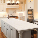 MSI Iced White® Premium Quartz Prefabricated Countertop - Island MSI Iced White® Premium Quartz Prefabricated Countertop - Island