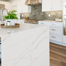 MSI New Calacatta Laza™ Premium Quartz Prefabricated Countertop - Island MSI New Calacatta Laza™ Premium Quartz Prefabricated Countertop - Island