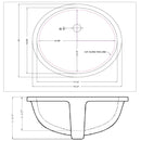 MSI Vanity bisque oval porcelain sink SIN POR UNDOVLBISQ 1714 draw MSI Vanity bisque oval porcelain sink SIN POR UNDOVLBISQ 1714 draw