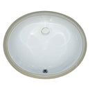 MSI Vanity oval porcelain sink SIN POR UNDOVLWHT 1512 top view MSI Vanity oval porcelain sink SIN POR UNDOVLWHT 1512 top view