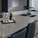 MSI Vena Carbona® Premium Quartz Prefabricated Countertop - Island MSI Vena Carbona® Premium Quartz Prefabricated Countertop - Island