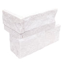 MSI XL Rockmount Arctic White Splitface Quartzite Ledger Panel Corner 9"x18" MSI XL Rockmount Arctic White Splitface Quartzite Ledger Panel Corner 9"x18"