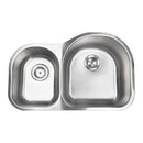 MSI asymetric doublebowl hand crafted stainless steel sink SIN 18 DBLBWL 4060 3120 top view MSI asymetric doublebowl hand crafted stainless steel sink SIN 18 DBLBWL 4060 3120 top view