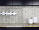 MSI Gray Glossy Ceramic Subway Tile - Domino Collection MSI Gray Glossy Ceramic Subway Tile - Domino Collection