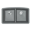 MSI grey quartz doublebowl sink SIN QTZ DBLBWL 5050 3219 GRY top view MSI grey quartz doublebowl sink SIN QTZ DBLBWL 5050 3219 GRY top view