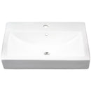MSI white porcelain overmount sink 24x17 SIN POR VOMRECWHT 2417 front view MSI white porcelain overmount sink 24x17 SIN POR VOMRECWHT 2417 front view