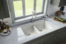 MSI white quartz doublebowl sink SIN QTZ DBLBWL 5050 3219 WHT roomscene MSI white quartz doublebowl sink SIN QTZ DBLBWL 5050 3219 WHT roomscene