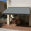 Multiple Awnings Brasilia Slim Premium Full Cassette Manual Retractable Sun Shade Awning With Black Frame (SAK91420) Multiple Awnings Brasilia Slim Premium Full Cassette Manual Retractable Sun Shade Awning With Black Frame (SAK91420)