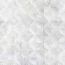 Palia White Dolomite Dimensional Mosaic Tile Stella Design on 12" x 12" Mesh - Polished Palia White Dolomite Dimensional Mosaic Tile Stella Design on 12" x 12" Mesh - Polished