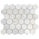 Palia White Polished Dolomite 2" Hexagons on 12" x 12" Mesh Mosaic Tile Palia White Polished Dolomite 2" Hexagons on 12" x 12" Mesh Mosaic Tile