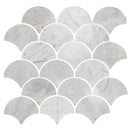 Palia White Dolomite Mosaic Tile Laguna Pattern on 12" x 12" Mesh - Polished Palia White Dolomite Mosaic Tile Laguna Pattern on 12" x 12" Mesh - Polished