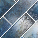 MSI Marza Cobalt Glossy Ceramic Subway Tile 4"x12" MSI Marza Cobalt Glossy Ceramic Subway Tile 4"x12"