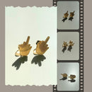 Middle Finger Stud Earrings in Gold or Silver Middle Finger Stud Earrings in Gold or Silver