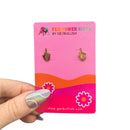 Middle Finger Stud Earrings in Gold or Silver Middle Finger Stud Earrings in Gold or Silver