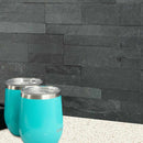 MSI Midnight Ash Veneer Peel and Stick Slate Wall Tile 6"x22" MSI Midnight Ash Veneer Peel and Stick Slate Wall Tile 6"x22"