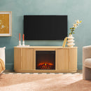 Chloe Modern Scandinavian Reeded Fireplace TV Stand in 2 Sizes Chloe Modern Scandinavian Reeded Fireplace TV Stand in 2 Sizes