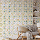 Yellow and Blue Moroccan Mosaic Peel and Stick Wallpaper Yellow and Blue Moroccan Mosaic Peel and Stick Wallpaper