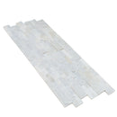 Mugla White Ledger 3D Panel 6"x24" Split-face Natural Marble Wall Tile Mugla White Ledger 3D Panel 6"x24" Split-face Natural Marble Wall Tile
