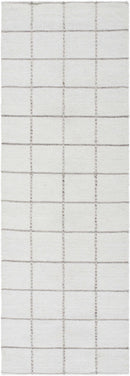 Nissa White Gray Checkered Wool Rug Nissa White Gray Checkered Wool Rug