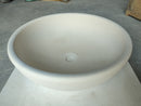 Natural Stone Classic Limestone Round Edge Vessel Sink (D)16" (H)6" Natural Stone Classic Limestone Round Edge Vessel Sink (D)16" (H)6"