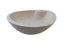 Natural Stone Light Travertine Special Shape Vessel Sink Honed and Filled (W)23,6" (L)17,7" (H)5.9" Natural Stone Light Travertine Special Shape Vessel Sink Honed and Filled (W)23,6" (L)17,7" (H)5.9"