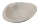 Natural Stone Light Travertine Special Shape Vessel Sink Honed and Filled (W)23,6" (L)17,7" (H)5.9" Natural Stone Light Travertine Special Shape Vessel Sink Honed and Filled (W)23,6" (L)17,7" (H)5.9"