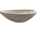 Natural Stone Light Travertine Special Shape Vessel Sink Honed and Filled (W)23,6" (L)17,7" (H)5.9" Natural Stone Light Travertine Special Shape Vessel Sink Honed and Filled (W)23,6" (L)17,7" (H)5.9"