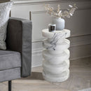 New York Marble Plinth Designer Side Table Polished (D)12" (H)24"  living room candle on top New York Marble Plinth Designer Side Table Polished (D)12" (H)24"  living room candle on top
