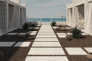 Nexos white porcelain outdoor pavers 2cm thick installed outdoor Nexos white porcelain outdoor pavers 2cm thick installed outdoor