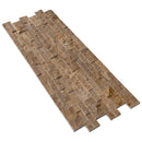 Noce Ledger 3D Panel 6"x24" Split-face Natural Travertine Wall Tile Noce Ledger 3D Panel 6"x24" Split-face Natural Travertine Wall Tile