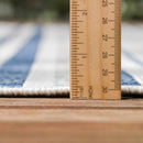 Olin White&Blue Striped Nordic Rug Olin White&Blue Striped Nordic Rug