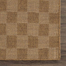 Kuval Checkered Brown Rug Kuval Checkered Brown Rug