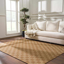 Kuval Checkered Brown Rug Kuval Checkered Brown Rug