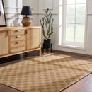Kuval Checkered Brown Rug Kuval Checkered Brown Rug