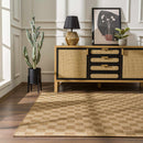 Kuval Checkered Brown Rug Kuval Checkered Brown Rug