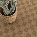 Kuval Checkered Brown Rug Kuval Checkered Brown Rug