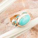 Multi Green Stones Golden Statement Ring Multi Green Stones Golden Statement Ring