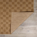Kuval Checkered Brown Rug Kuval Checkered Brown Rug