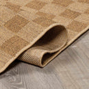 Kuval Checkered Brown Rug Kuval Checkered Brown Rug