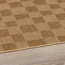 Kuval Checkered Brown Rug Kuval Checkered Brown Rug