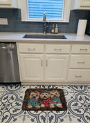 Yorkshire Terrier Yorkie Christmas Elves Machine Washable Memory Foam Mat PPP3291RUG Yorkshire Terrier Yorkie Christmas Elves Machine Washable Memory Foam Mat PPP3291RUG