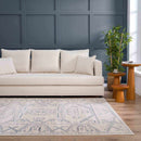 Divya Cream & Silver Blue Area Rug - Clearance Divya Cream & Silver Blue Area Rug - Clearance