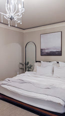 Zeek 64"x24" Black Metal Arched Wall Mirror, Thin Edge Full Length, Deep Set Mirror MB6424 Zeek 64"x24" Black Metal Arched Wall Mirror, Thin Edge Full Length, Deep Set Mirror MB6424