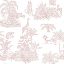 Pale Pink Safari Toile Wallpaper Pale Pink Safari Toile Wallpaper