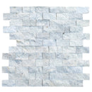 Palia White Dolomite 2"x4" Brick Split Face on 12" x 12" Mesh Mosaic Tile Palia White Dolomite 2"x4" Brick Split Face on 12" x 12" Mesh Mosaic Tile