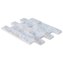 Palia White Dolomite 2"x4" Brick Split Face on 12" x 12" Mesh Mosaic Tile Palia White Dolomite 2"x4" Brick Split Face on 12" x 12" Mesh Mosaic Tile