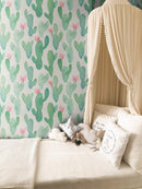 Green Cactus Watercolor Wallpaper Green Cactus Watercolor Wallpaper